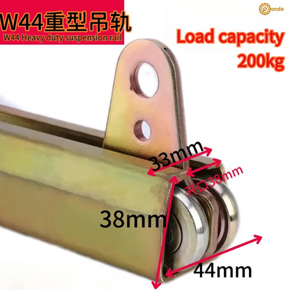 W65 W80 W44 Riel de suspensión de alta resistencia Rueda colgante Varilla espiral Tablero amarillo Máquina de soldar Rueda de suspensión con rótula