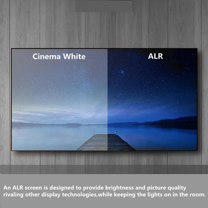 ALR Metal Soft Frame Projection Screen 84-120" 16:9 Ambient Light Reflection Screen Black Fixed Frame 4K Anti-Light Projector Screen