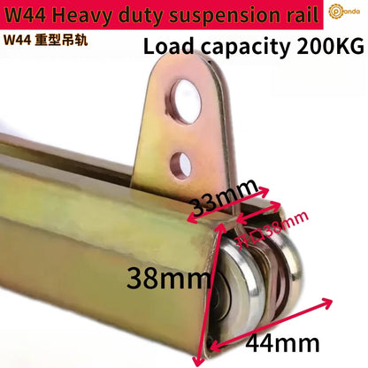 W65 W80 W44 Riel de suspensión de alta resistencia Rueda colgante Varilla espiral Tablero amarillo Máquina de soldar Rueda de suspensión con rótula