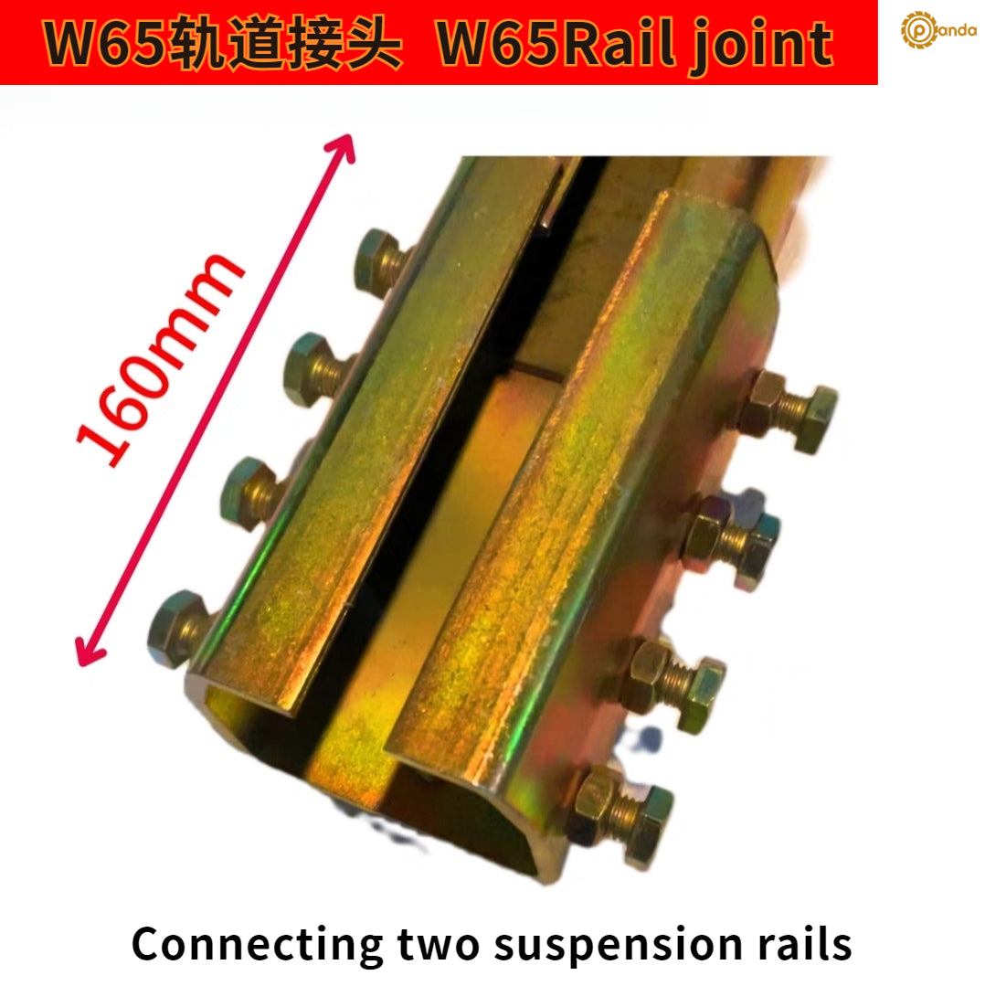 W65 W80 W44 Riel de suspensión de alta resistencia Rueda colgante Varilla espiral Tablero amarillo Máquina de soldar Rueda de suspensión con rótula